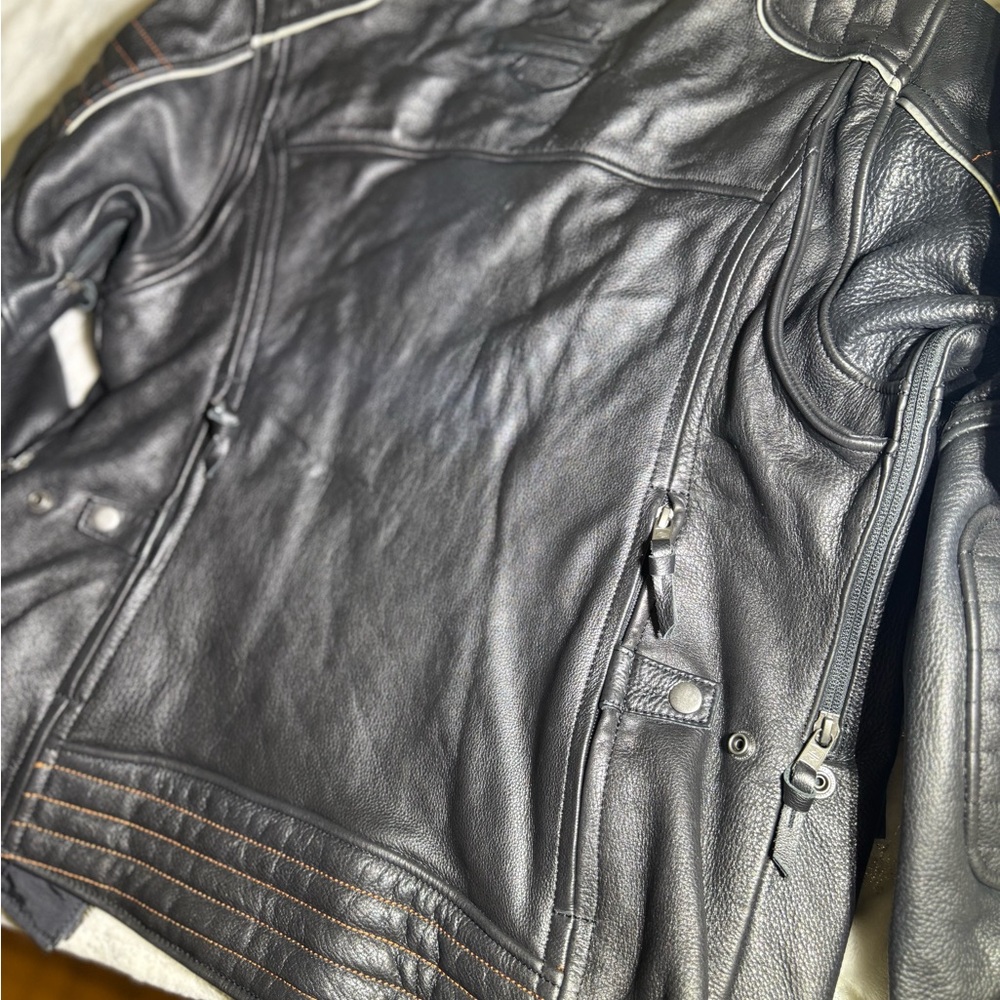 Harley-Davidson Women's Black Quilted Leather Motorcycle Jacket - Picture 11 of 12